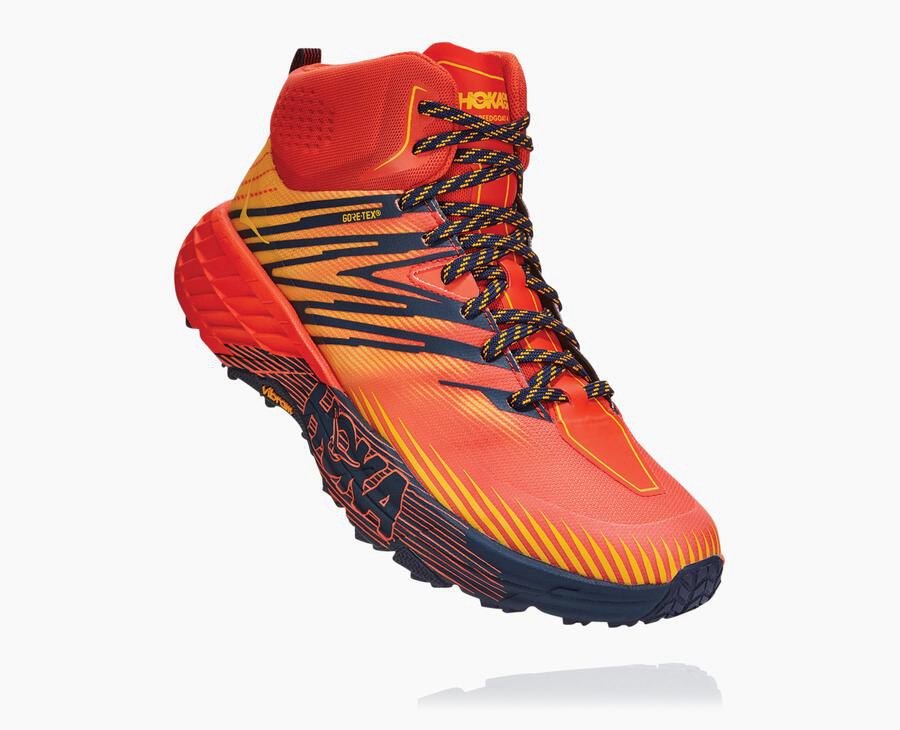 Hoka One One Trail Schoenen Heren - Speedgoat Mid Gore-Tex 2 - Rood - OQ2709543